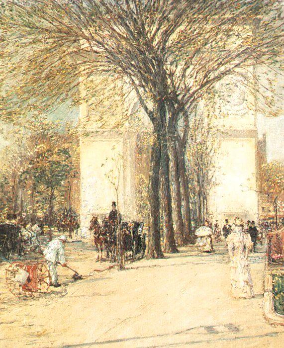 Childe Hassam Washington Arch in Spring oil painting image